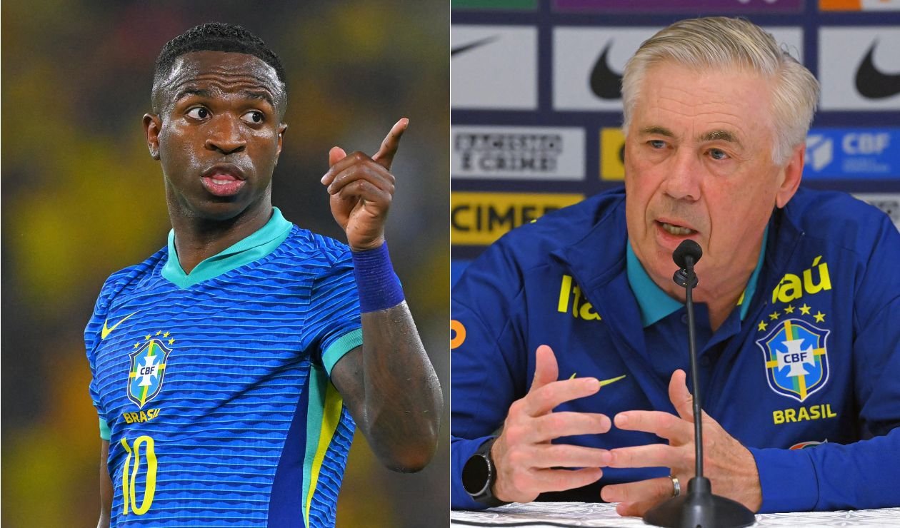 Vinícius habló sobre el amargo debut de Ancelotti con Brasil