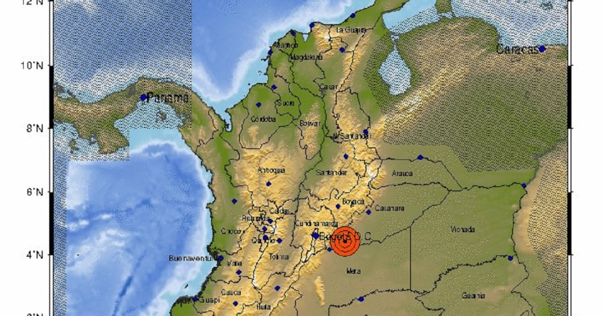 Fuerte temblor en Colombia la mañana del 8 de junio del 2025