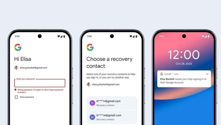 Google habilitó contactos de confianza para la recuperación de cuentas